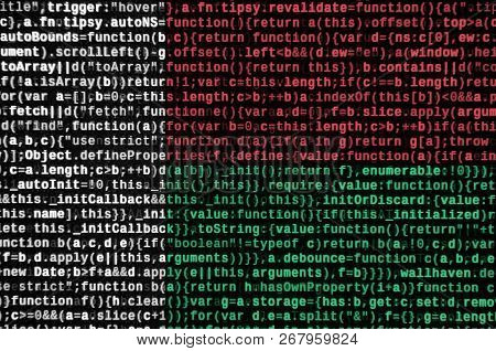 Madagascar Flag  Is Depicted On The Screen With The Program Code. The Concept Of Modern Technology A