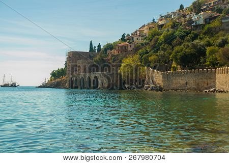 Shipyard Tersane, Alanya Historical Dockyard. Alanya, Antalya District, Turkey, Asia