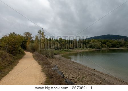 The Reservoir Of Ullibarri-gamboa In Álava, Basque Country