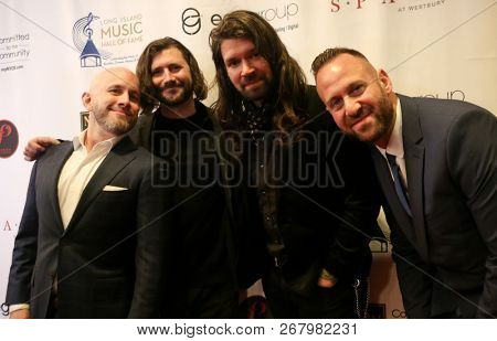 WESTBURY, NY - NOV 8: Taking Back Sunday attends the 2018 Long Island Music Hall of Fame ceremony at The Space at Westbury on November 8, 2018 in Westbury, New York.