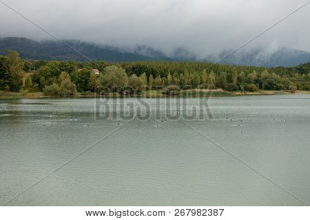 The Reservoir Of Ullibarri-gamboa In Álava, Basque Country