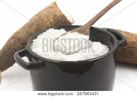 Polvilho Azedo In A Bowl. A Kind Of Cassava Flour