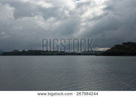The Reservoir Of Ullibarri-gamboa In Álava, Basque Country