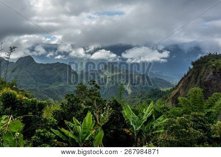 Cirque De Salazie In La Reunion French Tropical Island