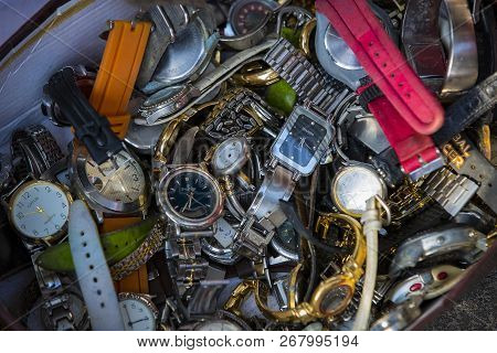 Tel Aviv-jaffa, Israel - 24 November 2017:street Flea Market Of Old Things And Antiques In The Old D