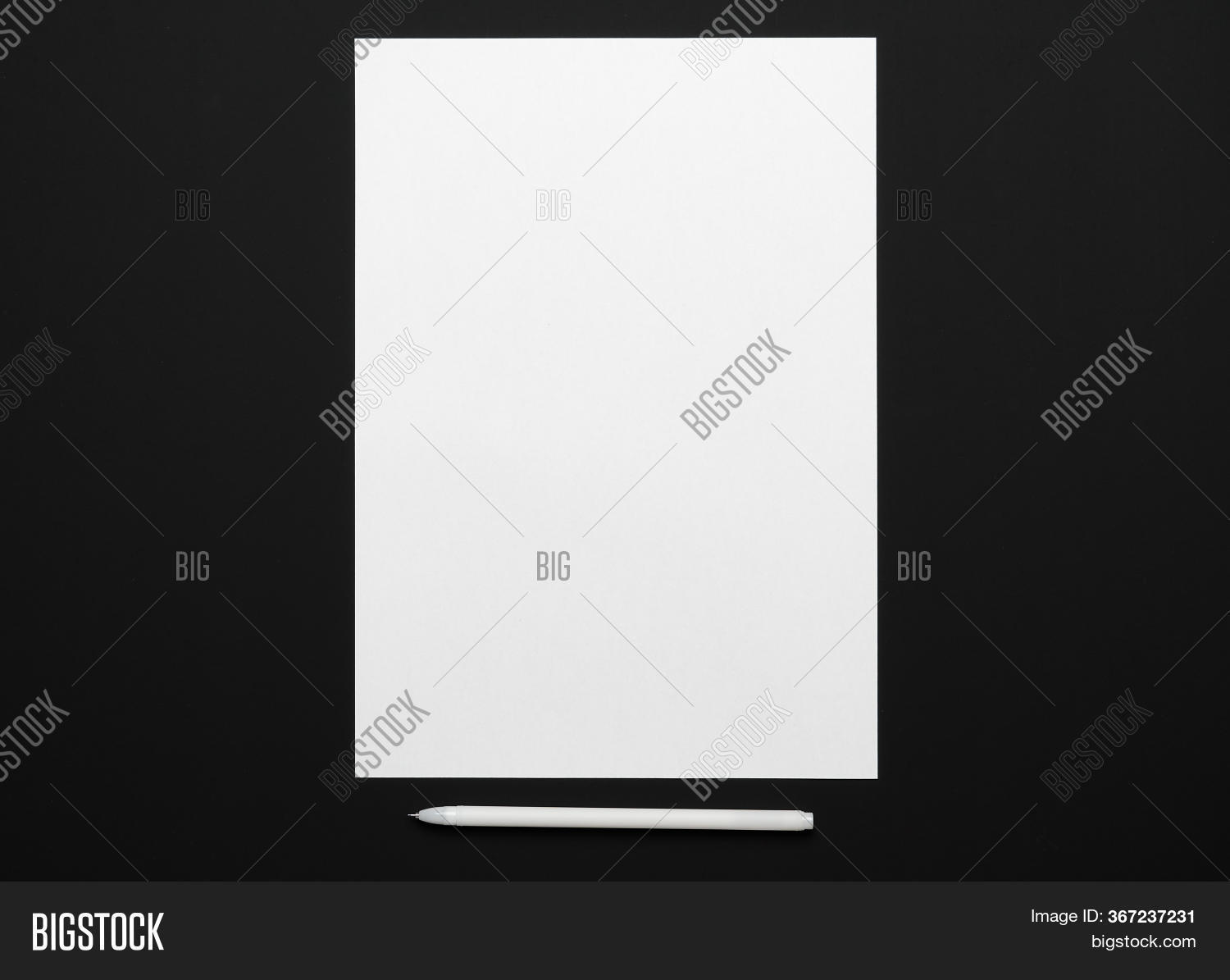 Blank Sheet Paper Pen Image &amp; Photo (Free Trial) | Bigstock