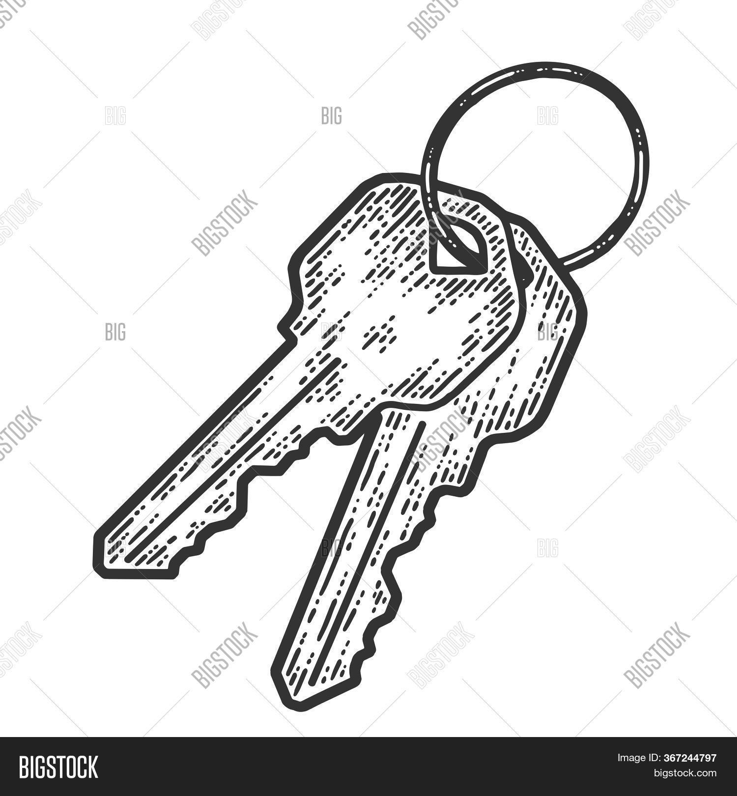 Bunch Keys. Sketch Image & Photo (Free Trial) | Bigstock