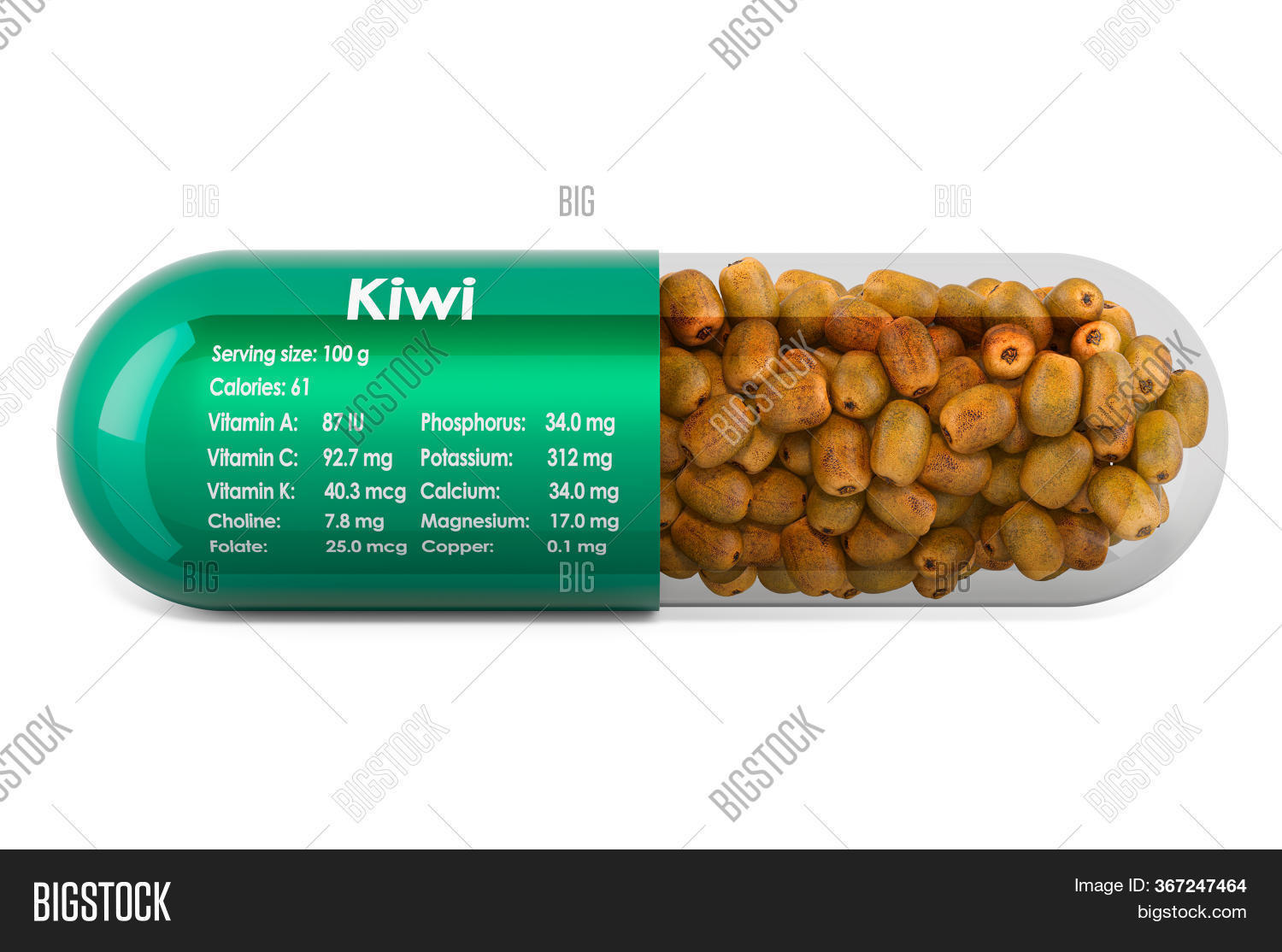 Kiwi, Vitamins Image & Photo (Free Trial) Bigstock