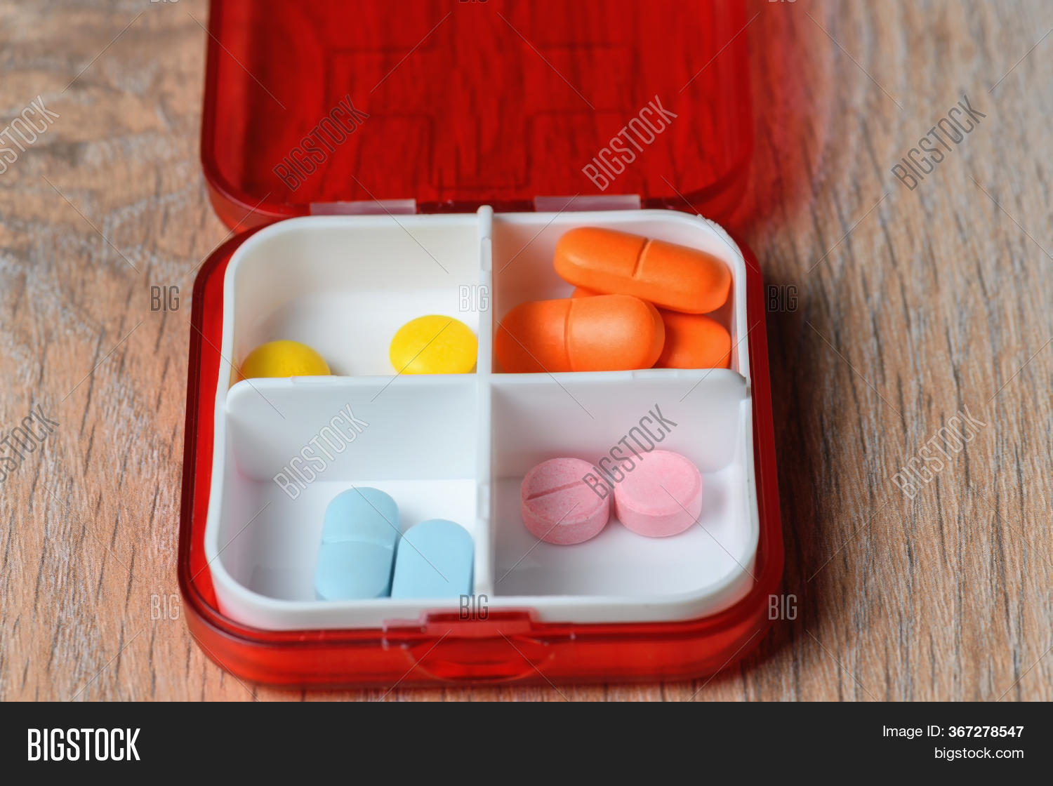 Tablets Red Pill Box. Image & Photo (Free Trial) Bigstock