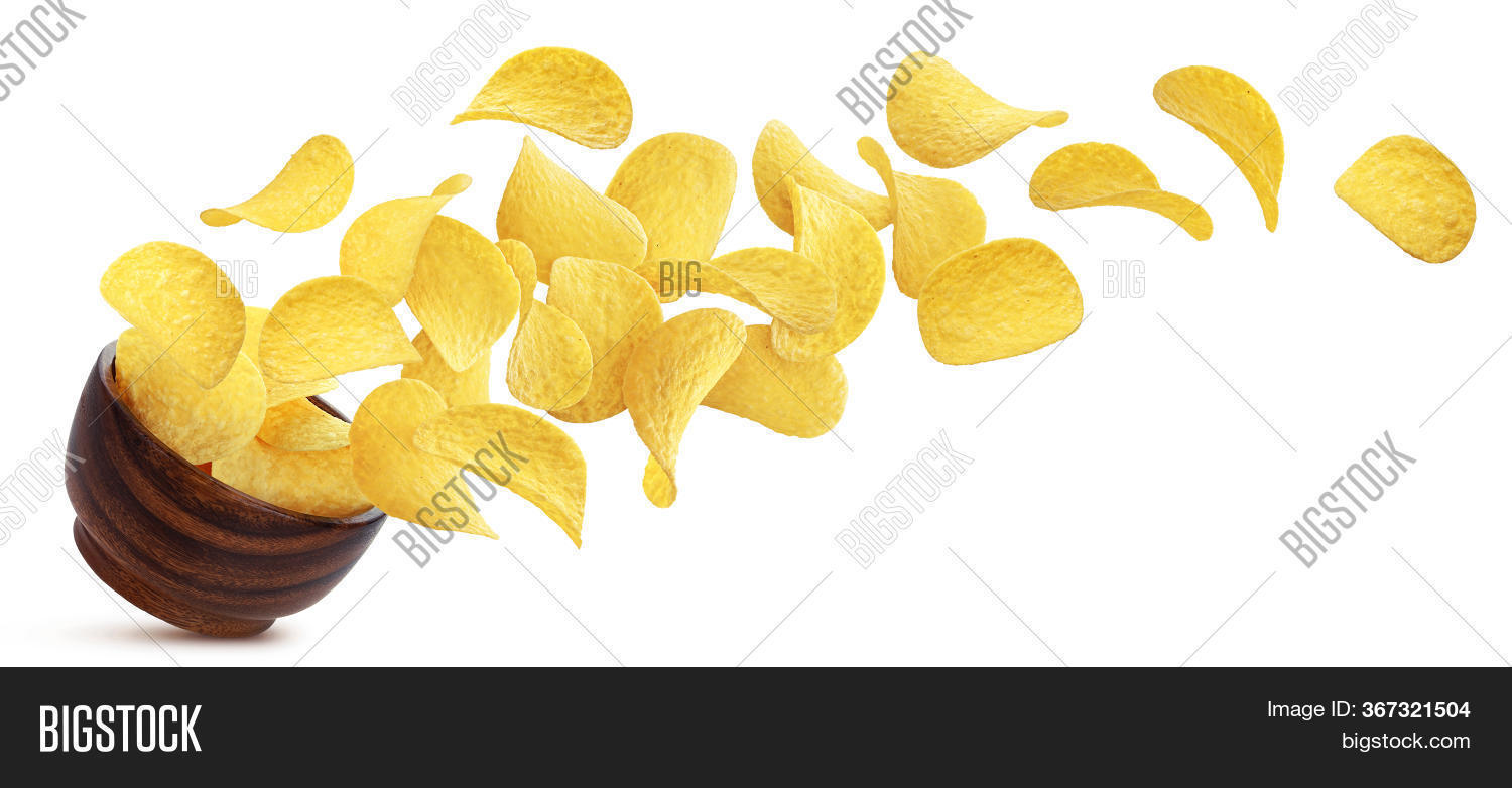 Potato Chips Falling Image & Photo (Free Trial) Bigstock