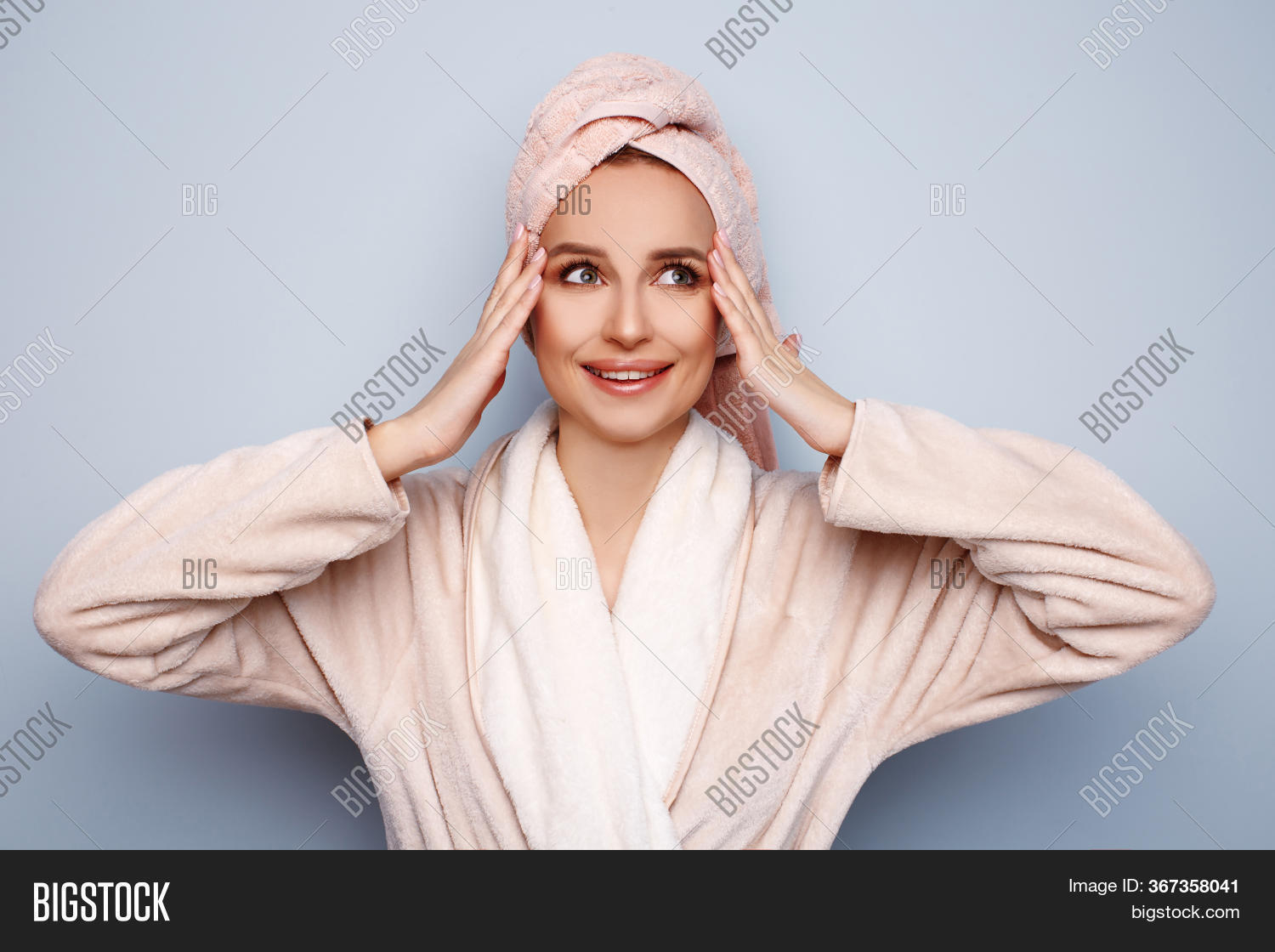 Woman Pink Bathrobe Image & Photo (Free Trial) Bigstock