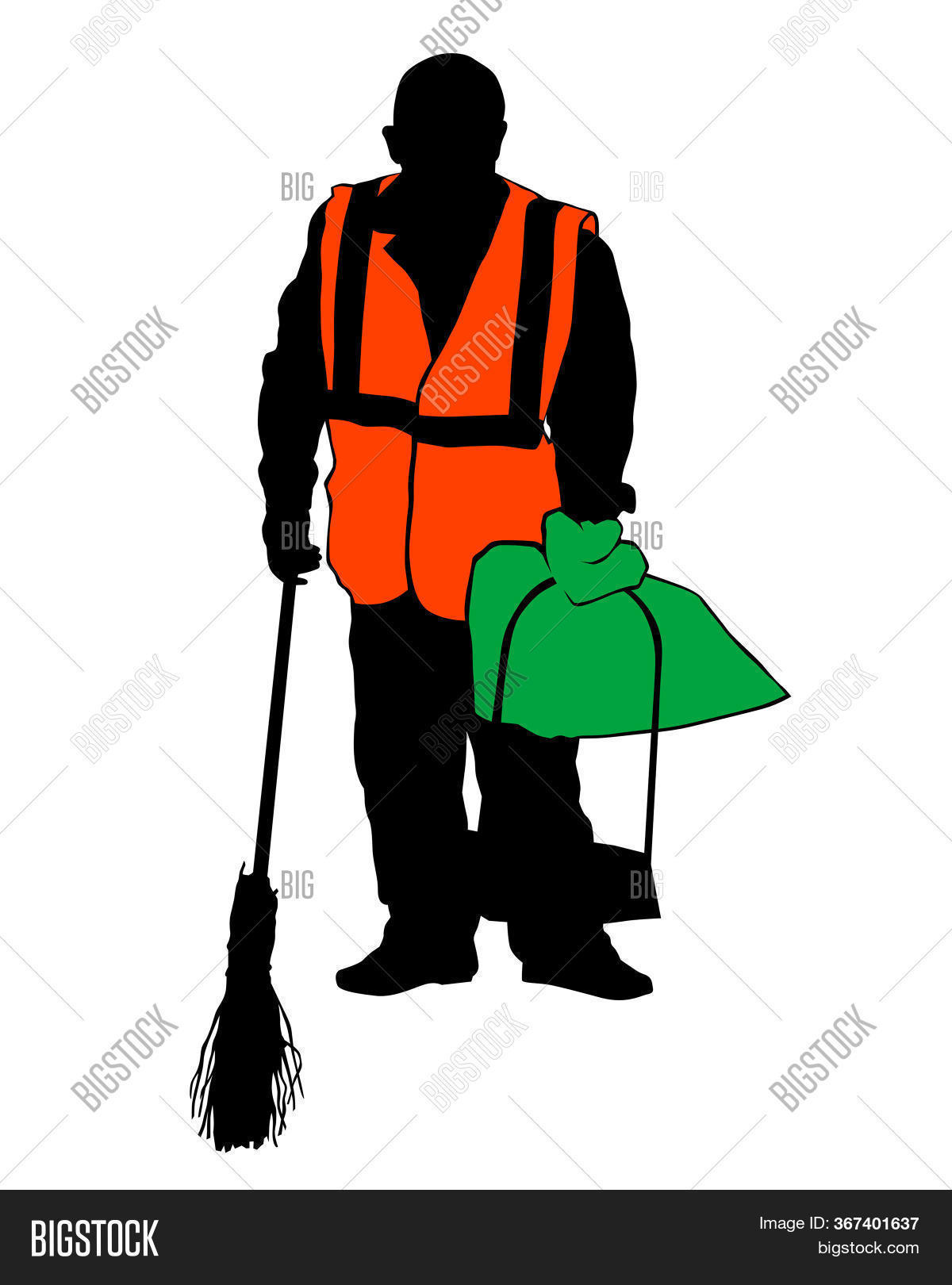 Janitor Signal Vest Image & Photo (Free Trial) | Bigstock