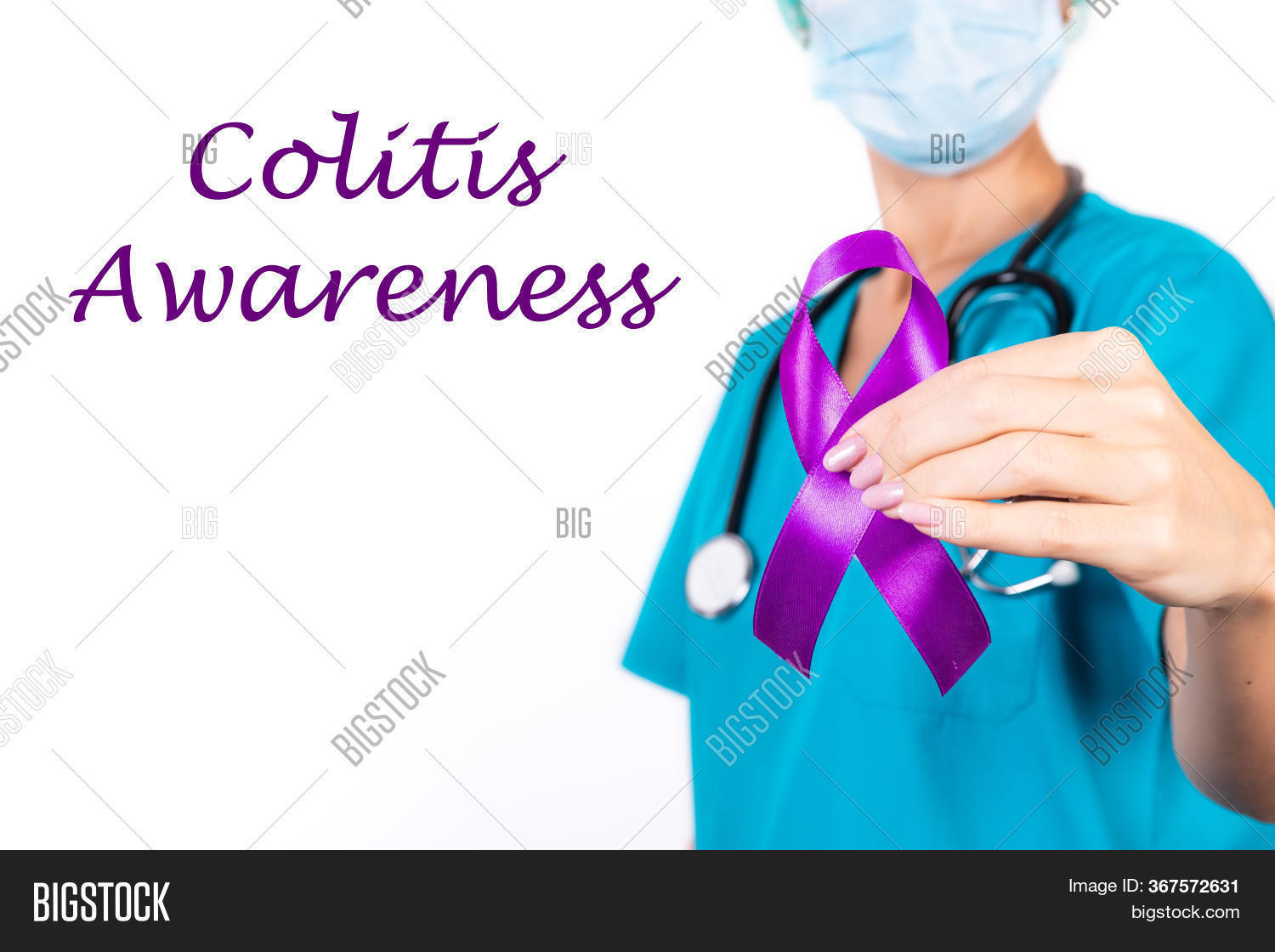 Purple Ribbon. Colitis Image & Photo (Free Trial) | Bigstock