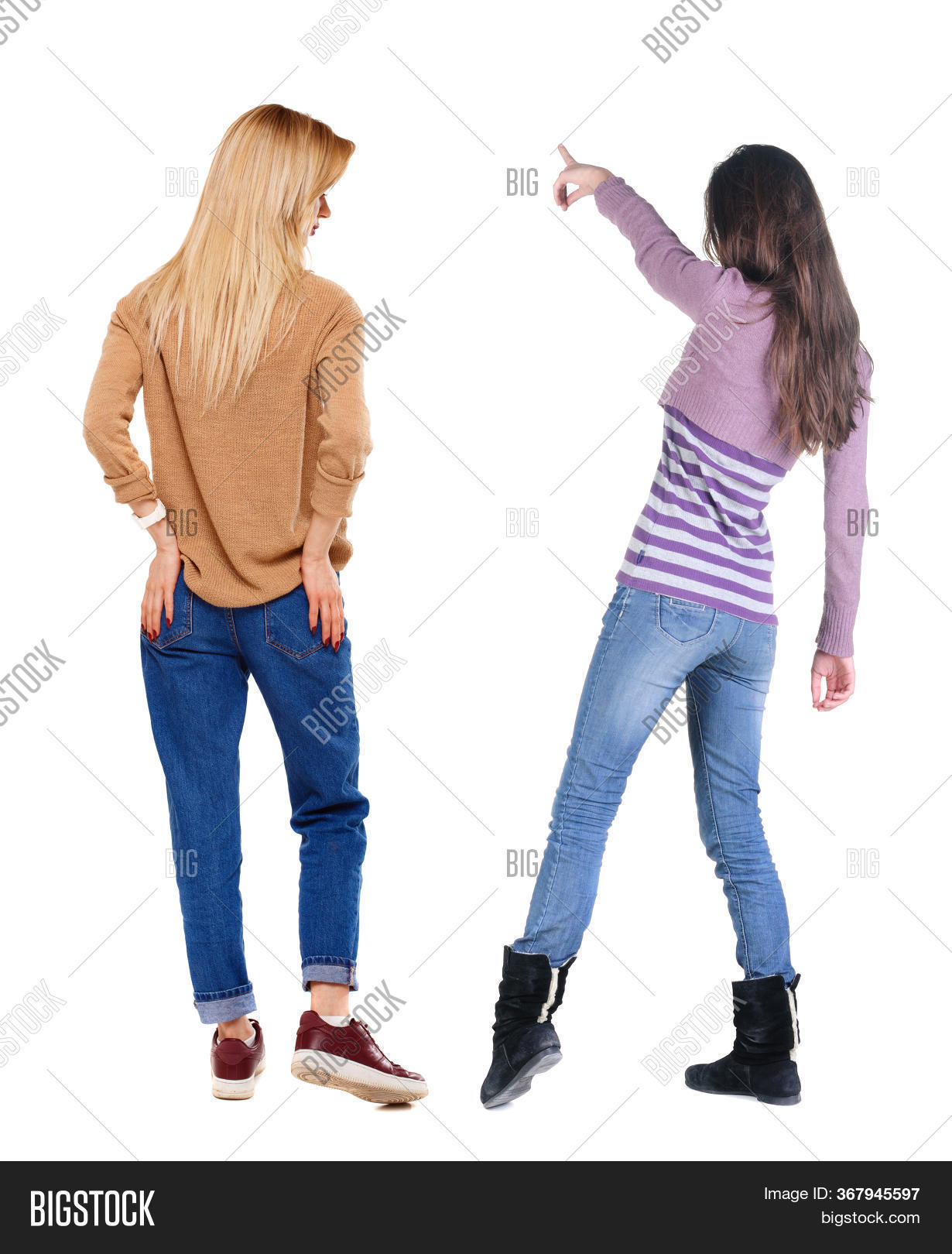 Back View Two Young Image & Photo (Free Trial) | Bigstock