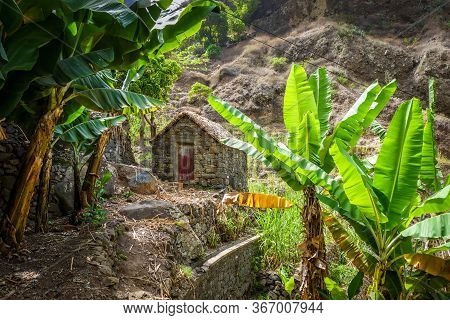 Traditional Houses In Paul Valley, Santo Antao Island, Cape Verde, Africa