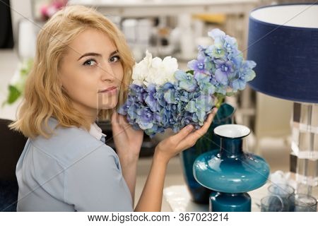 Beautiful Woman Relaxing At Home