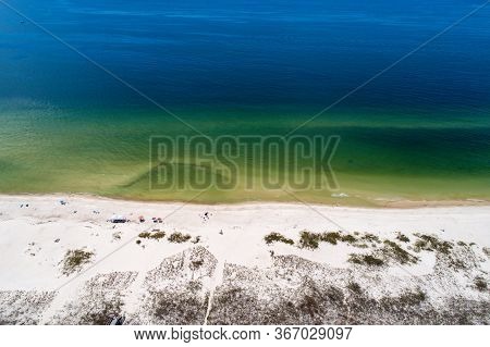 Aerial View Of Perdido Key Beach In Pensacola, Florida