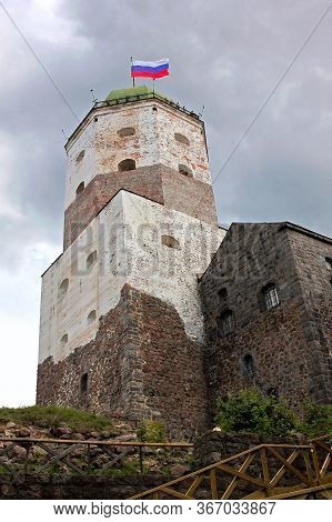 Vyborg, Russia - 19 July 2016: Vyborg Castle  Is A Swedish-built Medieval Fortress Around Which The 