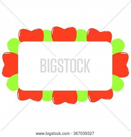 Colourful Vector Frame With Balloons. Invitation Border.