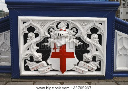 Wapenschild. Tower Bridge. London.UK