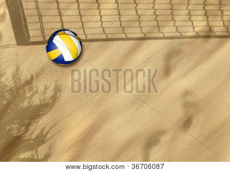 Beach Volleyball On Sand