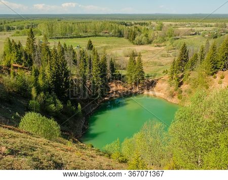 Sea Eye Lake With Turquoise Water In The Republic Of Mari El, Russia.