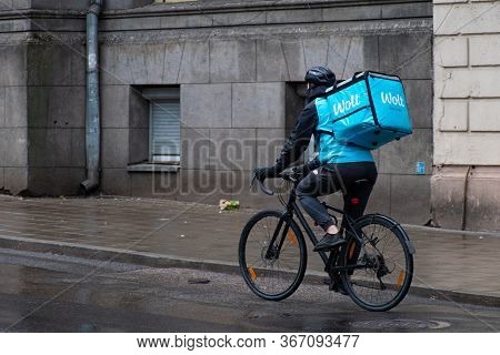 Vilnius/lithuania - May 16 2020: Wolt, Online Food Ordering And Delivery Service That Takes Orders V