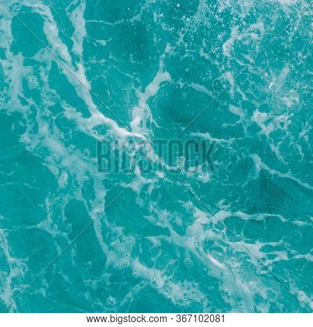 Turquoise Olive Green Ocean, Abstract Water Nature Background
