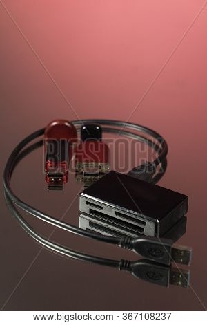 The Usb Adapter Under The Type. Multiport. Mirror Background