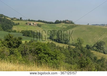 Rural Landscape Near Medesano, In Parma Province, Emilia-romagna, Italy, At Summer