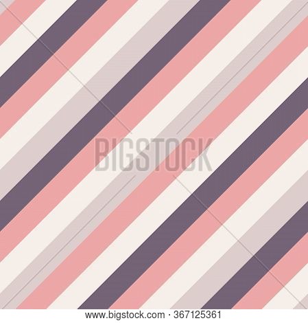 Seamless Vector Striped Pattern. Pastel Pink, Purple, Beige Diagonal Lines. Gentle Sweet Colors Para