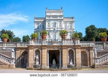 Rome, Italy - June 19, 2019: Villa Doria Pamphili, The Casino Del Bel Respiro Palace Seen From The P