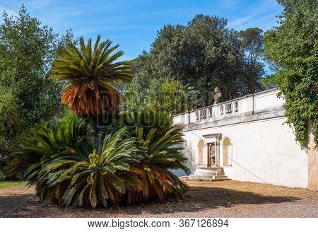 Rome, Italy - June 19, 2019: View Of The Park Of Villa Doria Pamphili