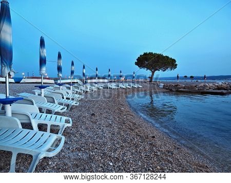 Sun Loungers Waiting For The Warm Bodies Of Tourists ...