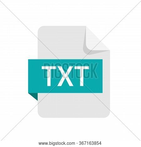 Txt Format File Isolated On White Background. Txt Icon. Vector Stock