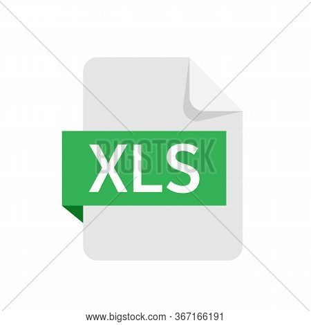 Xls Format File Isolated On White Background. Xls Icon. Vector Stock