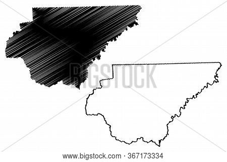 Rabun County, Georgia (u.s. County, United States Of America,usa, U.s., Us) Map Vector Illustration,