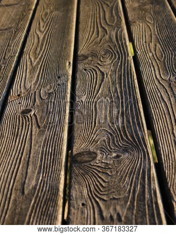 Canadian Wood Grains From British Columbia Used As Deck Boards Showing Signs Of Detail After Years O