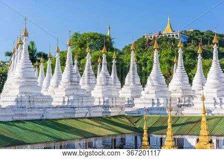 Sandamuni Pagoda Temple stupas in Mandalay, Myanmar.