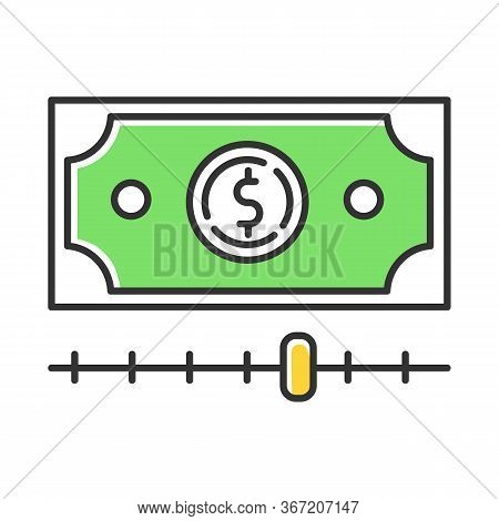 Cash Advance Green Color Icon. Increasing Budget Graph Report. Budget Growing. Finances Managment. S