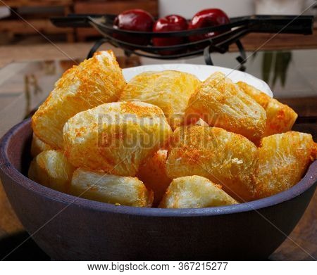 Delicious fried cassava, Brazillian food