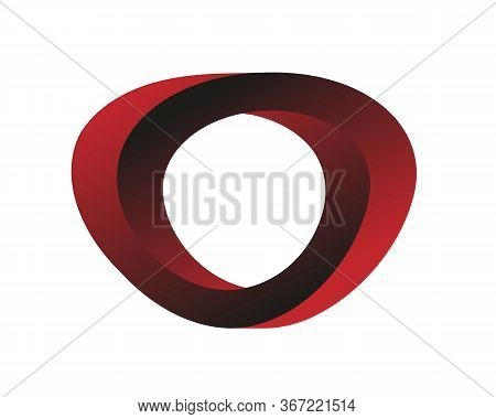Abstract Colour 3d Spiral Shape. Vector Dimensional Object. Geometrical Polygonal Dimensional Object
