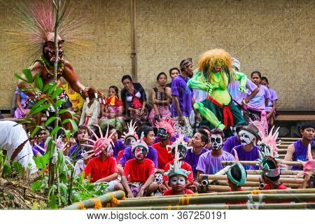 Ubud, Bali - March 04, 2011: Ogoh-ogoh Statues At The Ngrupuk Parade In Bali Island In Indonesia