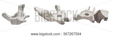 Gravity Die Casting Aluminium Bracket  Parts Made From Alloy Steel Tooling ; White Background