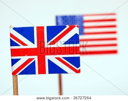 Banderas británicas y americanas
