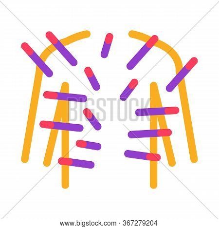 Acupuncture Throughout Body Icon Vector. Acupuncture Throughout Body Sign. Color Symbol Illustration