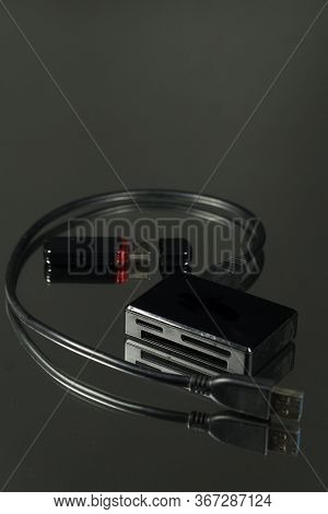 The Usb Adapter Under The Type. Multiport. Mirror Background