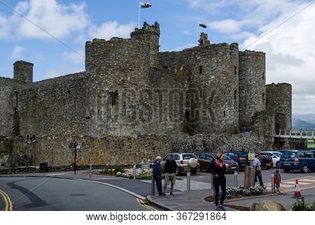 Harlech, North Wales, Uk: Jun 3, 2017: Harlech Castle Was Built By King Edward I During His Invasion