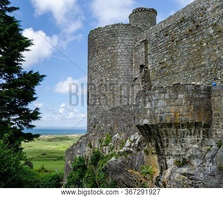 Harlech, North Wales, Uk: Jun 3, 2017: Harlech Castle Was Built By King Edward I During His Invasion