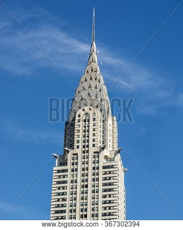 New York, Usa - Sep 5, 2013: Chrysler Building Facade  In New York, Was The World's Tallest Building